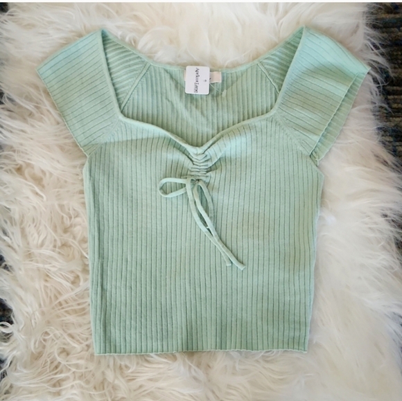 Becool Tops - Ribbed Stretch Crop Top